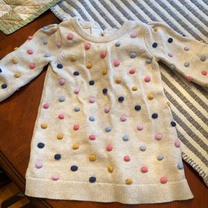 Gap baby polka dot sweater dress